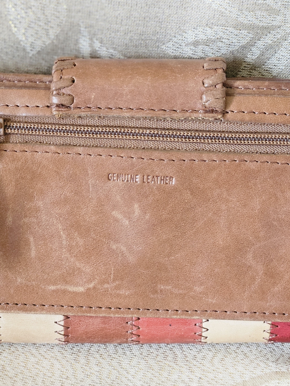 Vintage Fossil Patchwork Leather Wallet - Picture 2 of 9